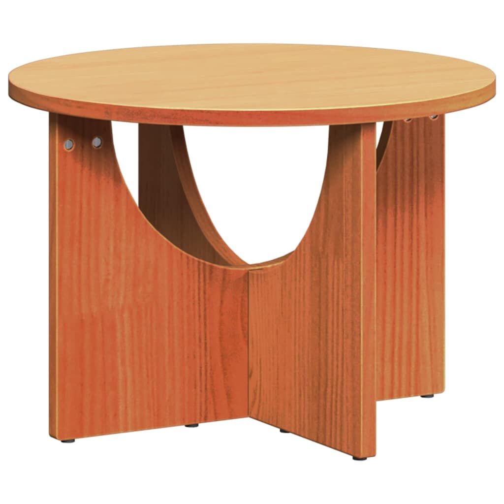 265580 - vidaXL Tavolinë Kafeje Ngjyrë Dylli Kafe 50 x 50 x 35 cm Dru pishe i fortë