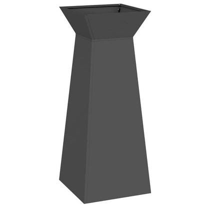 244907 - vidaXL Vazo me Shtyllë e Zezë 40 x 40 x 100 cm