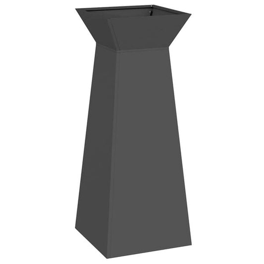 244907 - vidaXL Vazo me Shtyllë e Zezë 40 x 40 x 100 cm