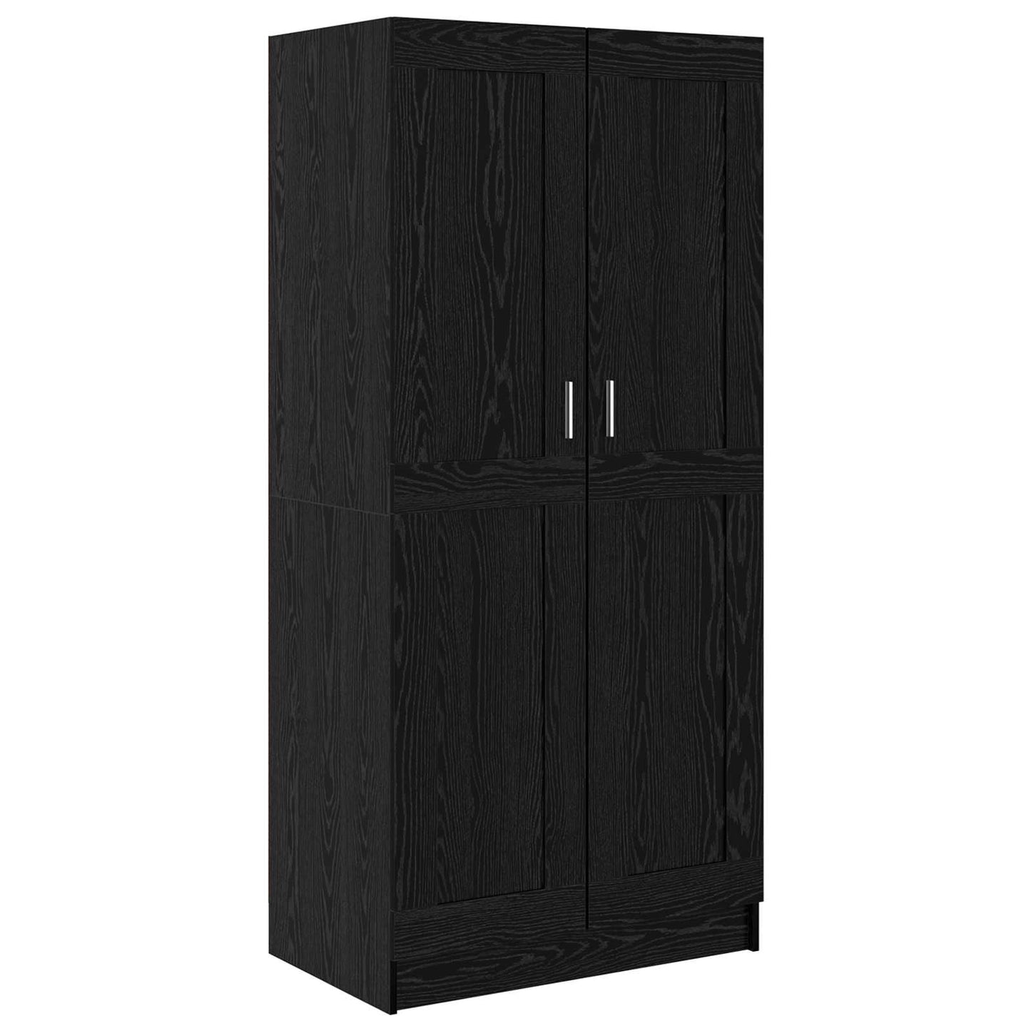 265586 - vidaXL Gardërobë Lisi e Zezë 82.5 x 51.5 x 180 cm Dru i Përpunuar