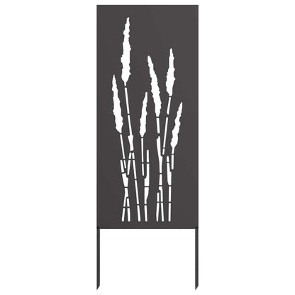 265595 - vidaXL Mbrojtëse Privatësie për Kopsht, e Zezë 50 x 140 cm, Çelik i petëzuar në të ftohtë