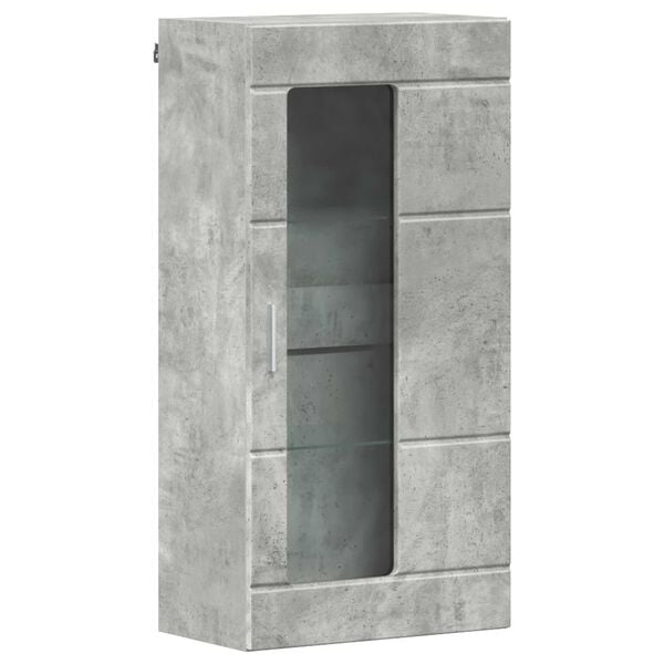 291632 - VIDAXL Dollap druri, beton gri, dru i projektuar