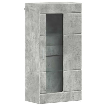 291632 - VIDAXL Dollap druri, beton gri, dru i projektuar