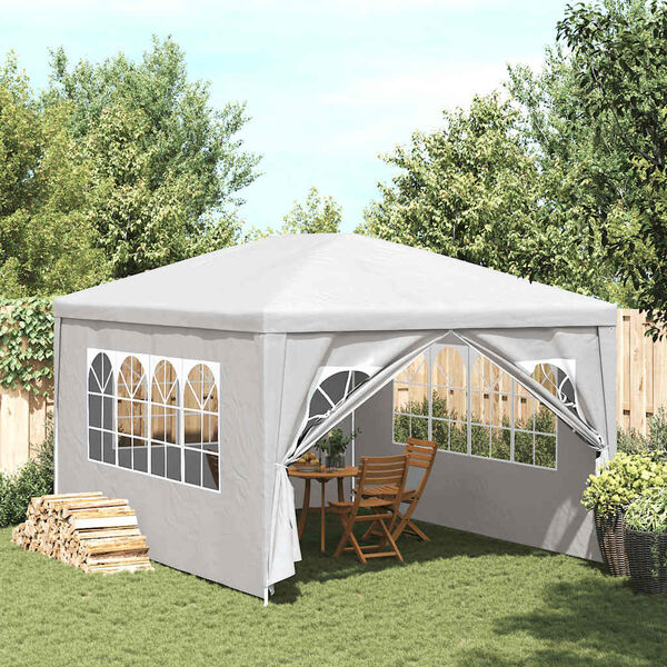 333385 - VIDAXL Tendë për festa, 3x4 m, e bardhë