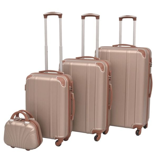 291648 - VIDA XL Set karrocesh me katër pjesë, ngjyrë shampanje
