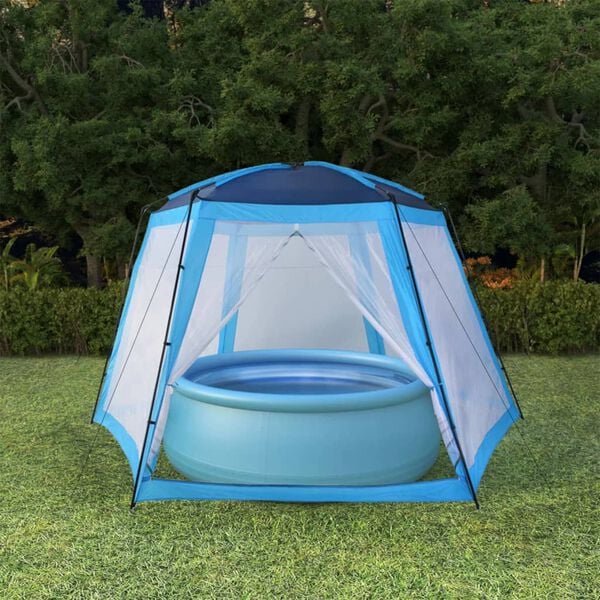 333586 - VIDAXL Tendë Pishine Pëlhurë 500x433x250 cm Blu