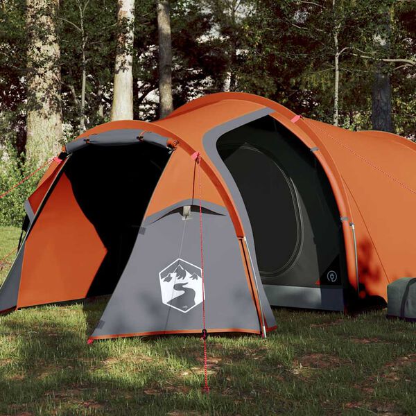 244940 - VIDA XL Tendë Kampingu Tunel për 2 Persona, Portokalli, e papërshkueshme nga uji