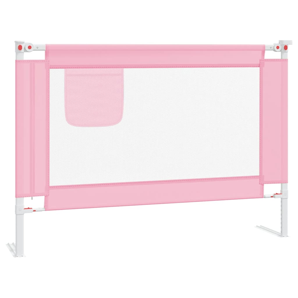 244300 - VIDAXL Mbajtëse Sigurie për Shtrat për Foshnje, Rozë 90x25 cm, Material