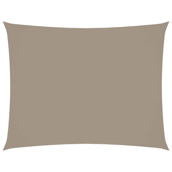 334009 - VIDAXL Tendë dielli me vela, drejtkëndëshe, prej pëlhure Oxford, 3,5x4,5 m, ngjyrë bezhë