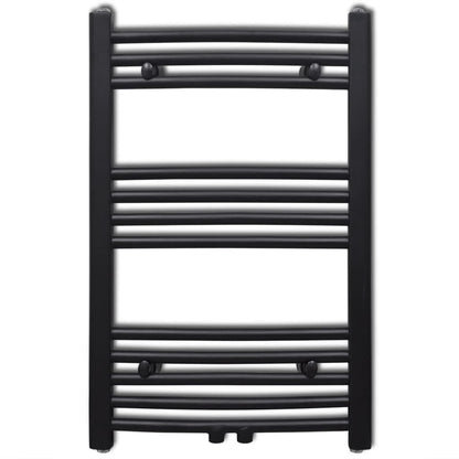 265007 - Radiator me kontejner peshqirësh për ngrohje qendrore në banjo, i zi, me përmasa 500 x 764 mm