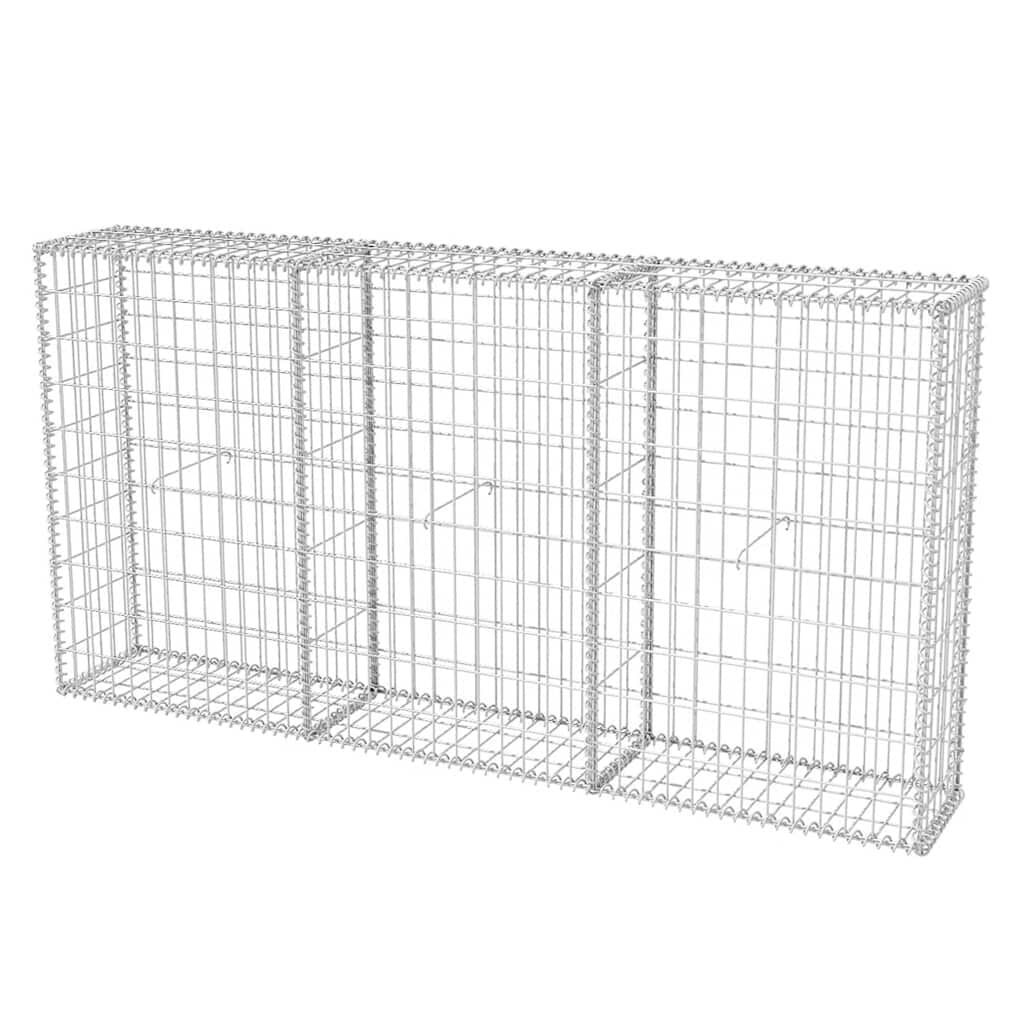 280010 - VIDAXL Shportë Gabioni Çelik i Galvanizuar 200x30x100 cm