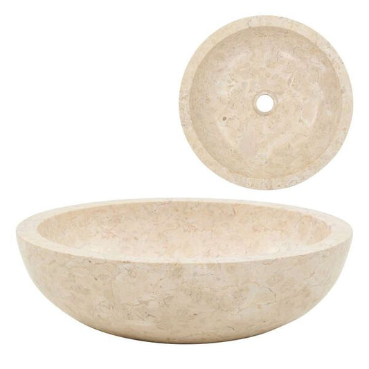 244315 - VIDAXL Lavaman Mermeri Krem, 40x12 cm