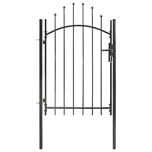 333388 - VIDAXL Portë Kopshti "Woerden", Çelik, 1x1,5 m, e zezë