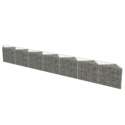 244318 - VIDAXL Mur me Gabion, Çelik i Galvanizuar, 450x30x50 cm