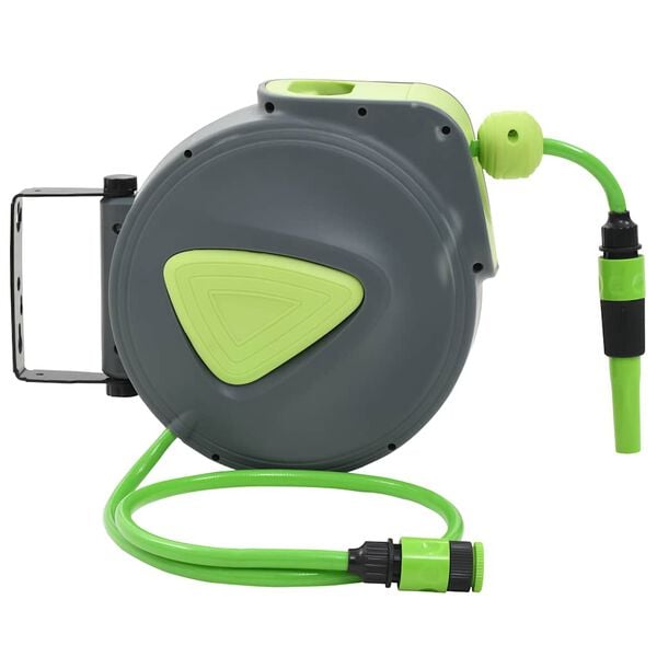 291018 - VIDA XL Tub uji automatik tërheqës me bobinë, i montuar në mur 10+1 m