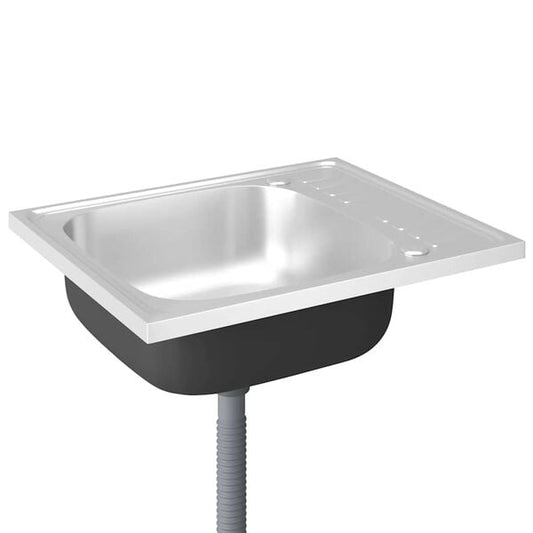 333019 - VIDAXL Set Lavaman Kuzhine me Kullues, Çelik Inoks 600x500x155 mm, Ngjyrë Argjendi