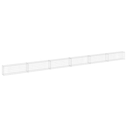 244427 - vidaXL Mur Gabioni me Mbulesa 900x30x50 cm – Çelik i Galvanizuar