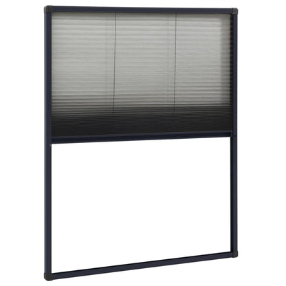 270036 - vidaXL Rrjetë Plisse Kundër Insekteve për Dritare 60x80 cm – Alumini Anthracite