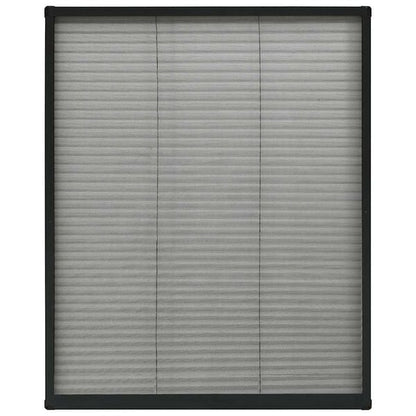 334024 - VIDAXL Rrjetë insektesh Plisse për dritare Alumini Antracit 80x100 cm