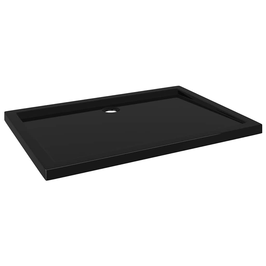 280015 - VIDAXL Tabaka Baze Dushi Drejtkëndëshe ABS E Zezë 80x110 cm