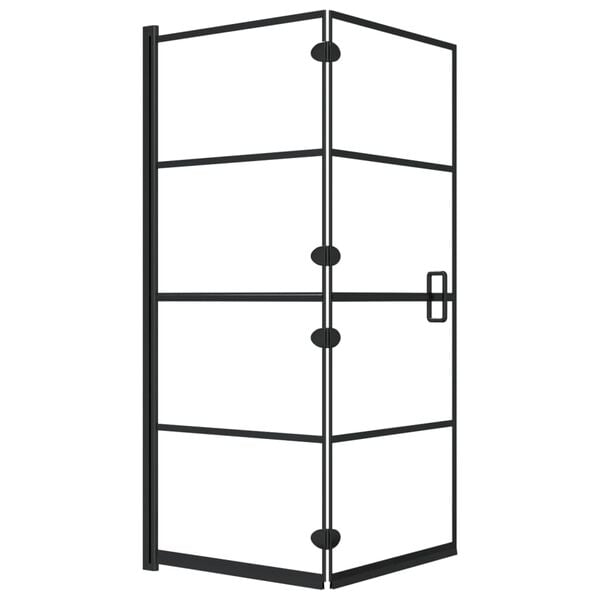 333023 - VIDA XL Kabinet Dushi i Palosshëm ESG 120x140 cm i Zi