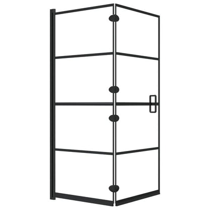 333023 - VIDA XL Kabinet Dushi i Palosshëm ESG 120x140 cm i Zi