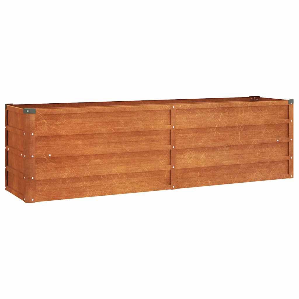 280023 - VIDAXL Shtrat i ngritur për kopsht, ngjyrë ndryshkur, 160x40x45 cm, çelik Corten