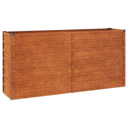 280025 - VIDAXL Shtrat i ngritur për kopsht, ngjyrë ndryshkur, 160x40x77 cm, çelik Corten