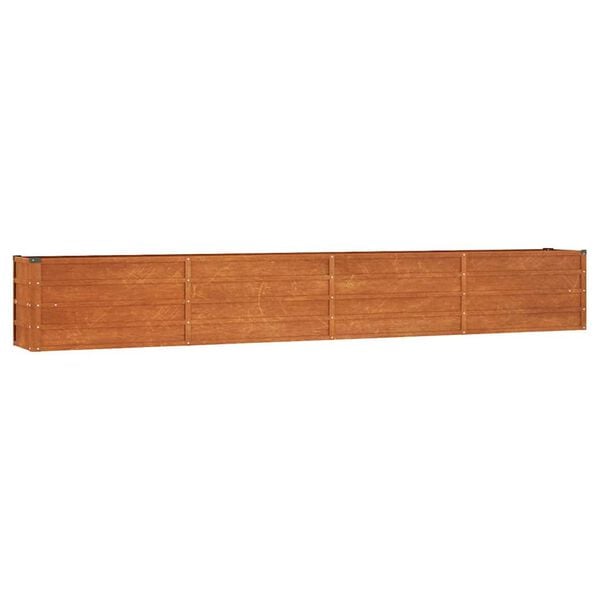 333028 - VIDAXL Shtrat i Ngritur për Kopsht, i Rrënjët, Çelik Corten 320x40x45 cm