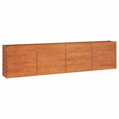 280028 - VIDAXL Shtrat i ngritur për kopsht, ngjyrë ndryshkur, 320x40x77 cm, çelik Corten