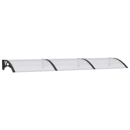 334035 - VIDAXL Tendë dere e zezë dhe transparente 300x75 cm Polikarbonat