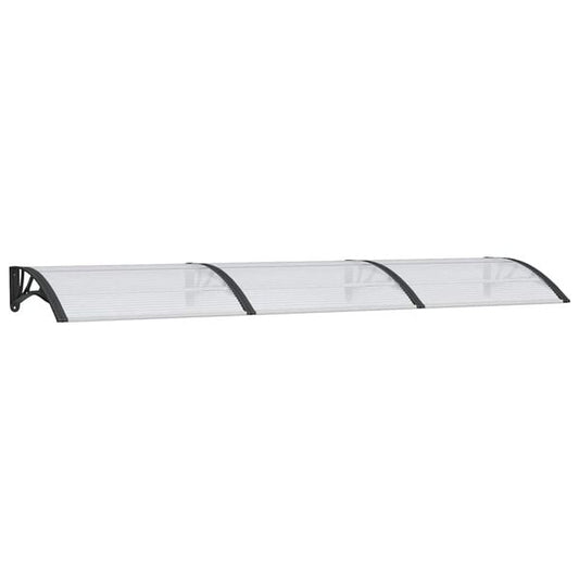 334035 - VIDAXL Tendë dere e zezë dhe transparente 300x75 cm Polikarbonat