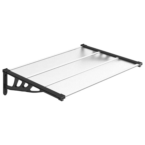 334036 - VIDAXL Tendë Dere e Zezë dhe Transparente 122x90 cm Polikarbonat