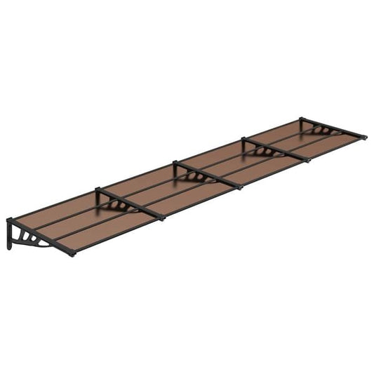 334037 - VIDAXL Tendë Dere e Zezë 396x90 cm Polikarbonat