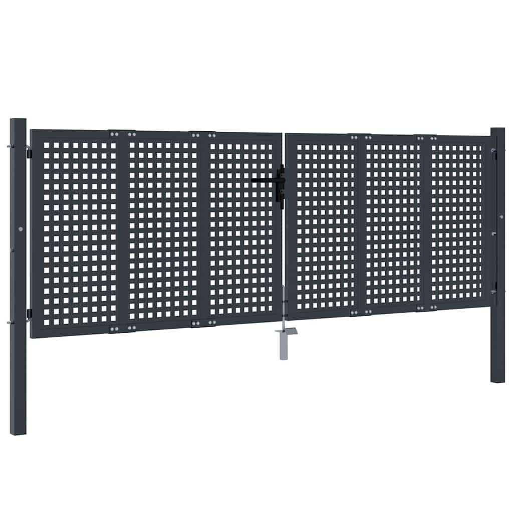 280040 - VIDA XL Portë Kopshti Antracit 300x75 cm Çelik
