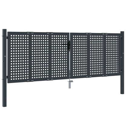 280040 - VIDA XL Portë Kopshti Antracit 300x75 cm Çelik