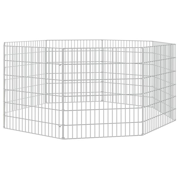 244360 - VIDA XL Kafaz për Kafshë të Lira me 8 Panele 54x60 cm i Galvanizuar me Hekur