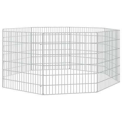 244360 - VIDA XL Kafaz për Kafshë të Lira me 8 Panele 54x60 cm i Galvanizuar me Hekur