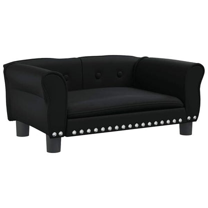 333052 - VidaXL Shtrat Qeni i Zi 70x45x30 cm Lëkurë Artificiale