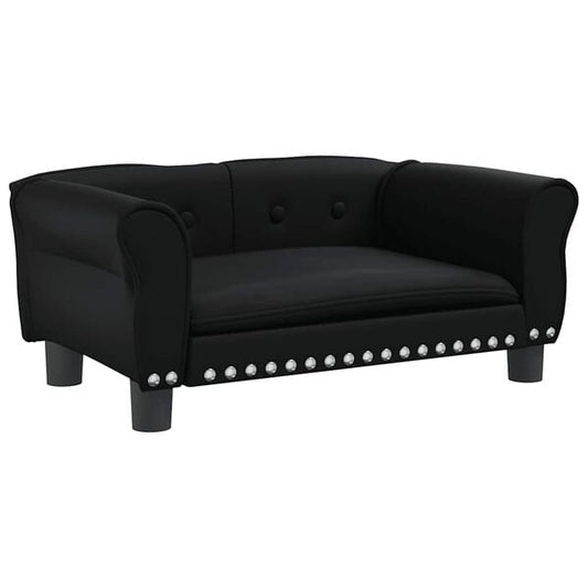 333052 - VidaXL Shtrat Qeni i Zi 70x45x30 cm Lëkurë Artificiale