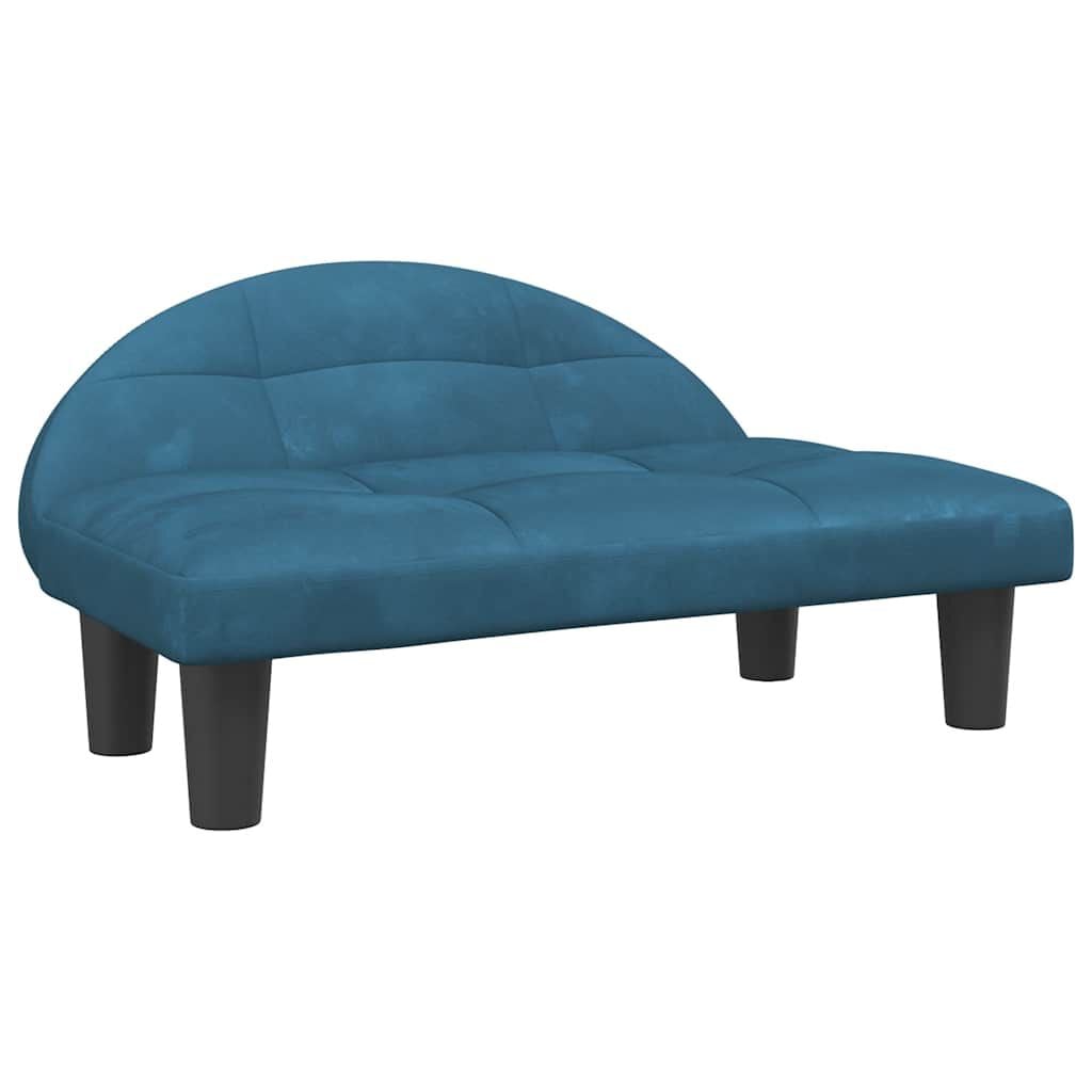 280054 - VIDA XL Shtrat Qeni Blu 70x52x30 cm Kadife