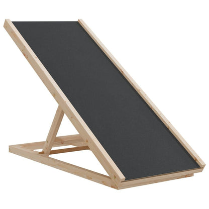 265052 - VIDAXL Rampë për Qen, Gri 100x40 cm, Dru i Masturbuar, Fir