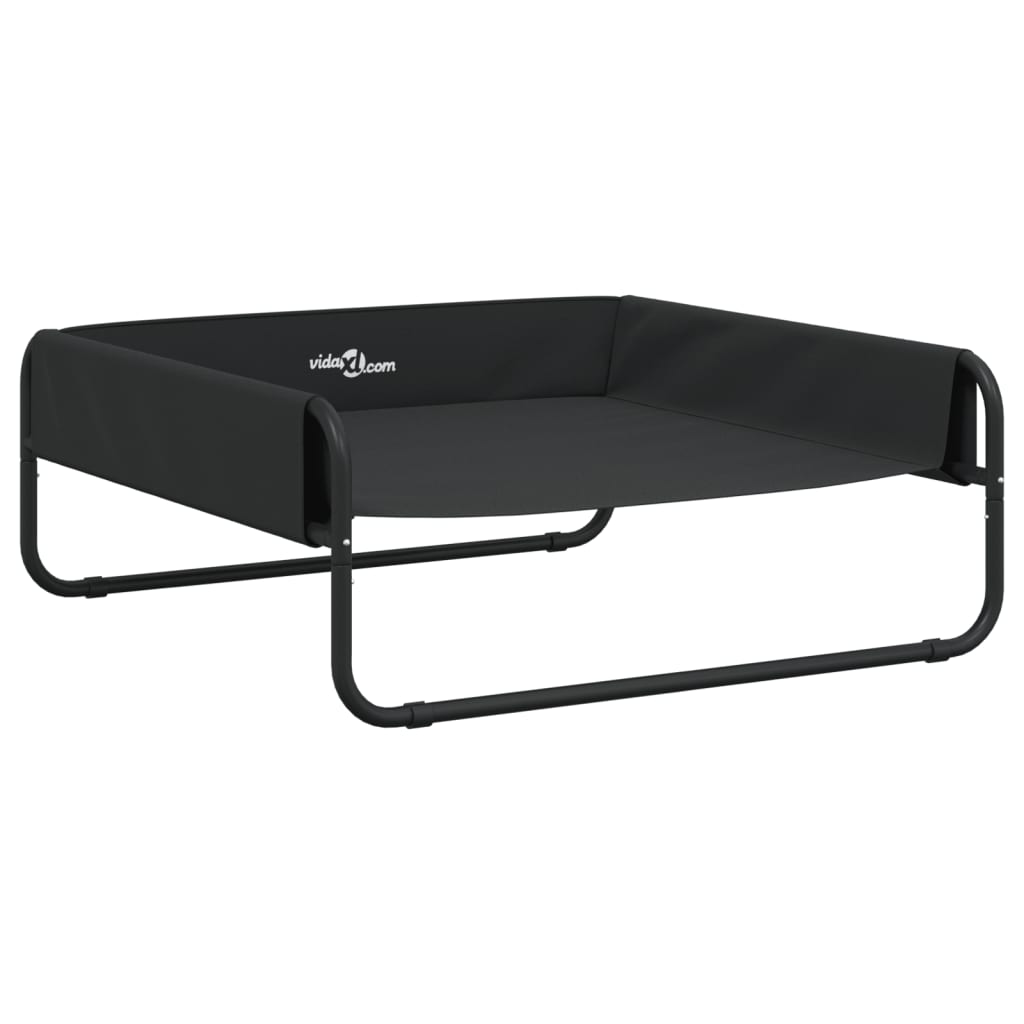 244428 - vidaXL Shtrat i Ngritur për Qen – Anthracite, Pëlhurë Oxford dhe Çelik