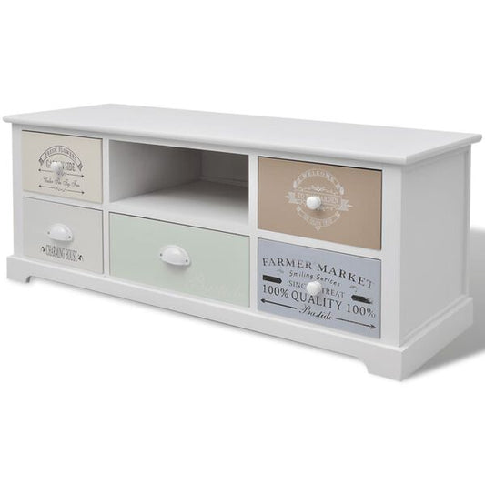 212229 - VIDAXL Kabinet TV, stil francez, prej druri