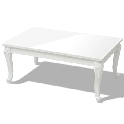 244379 - VIDAXL Tavolinë kafeje 100x60x42 cm E bardhë me shkëlqim të lartë