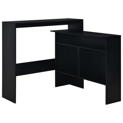 280069 - VIDAXL Tavolinë Bari me 2 Sipërfaqe Tavolinash E Zezë 130x40x120 cm