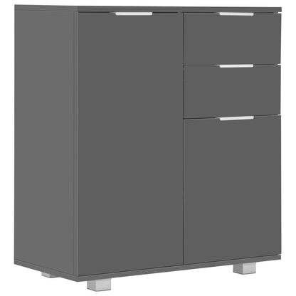 265075 - VIDAXL Bufe Gri me Shkëlqim të Lartë 71x35x80 cm Dru i Inxhinierizuar