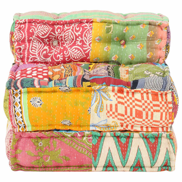 333166 - VIDAXL Pëlhurë Modulare Pouffe Patchwork