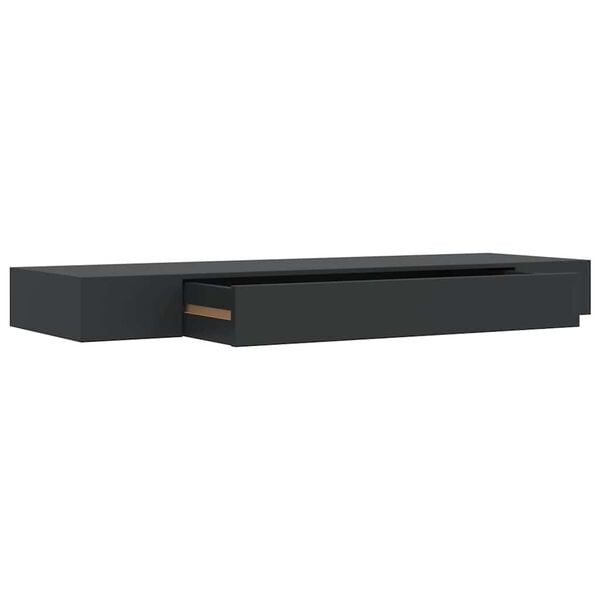 333074 - VIDA XL Raft Muri Lundrues me Sirtar, Ngjyrë e Zezë 80x25x8 cm