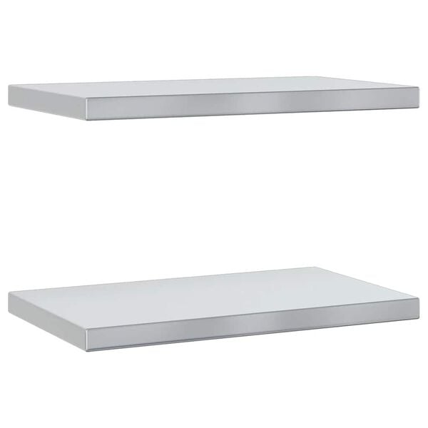 291072 - VIDAXL Rafte muri 2 copë 50x30 cm, çelik inox, ngjyrë argjendi